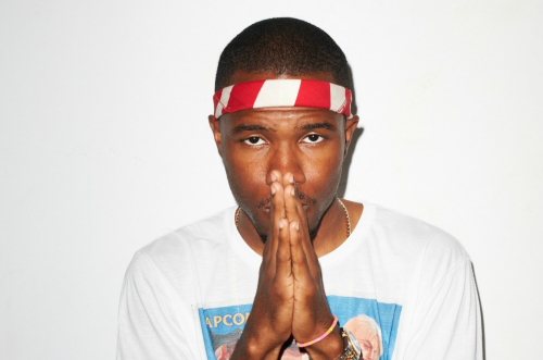 Frank Ocean with hands clasped together