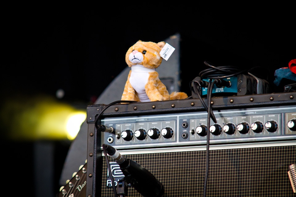 Best Coast\'s Snacks-cat toys were the hit of the merch stall