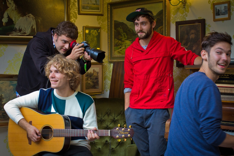 A shot from our exclusive forest session with Danish quartet Treefight for Sunlight